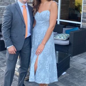 LULUS powder blue midi dress